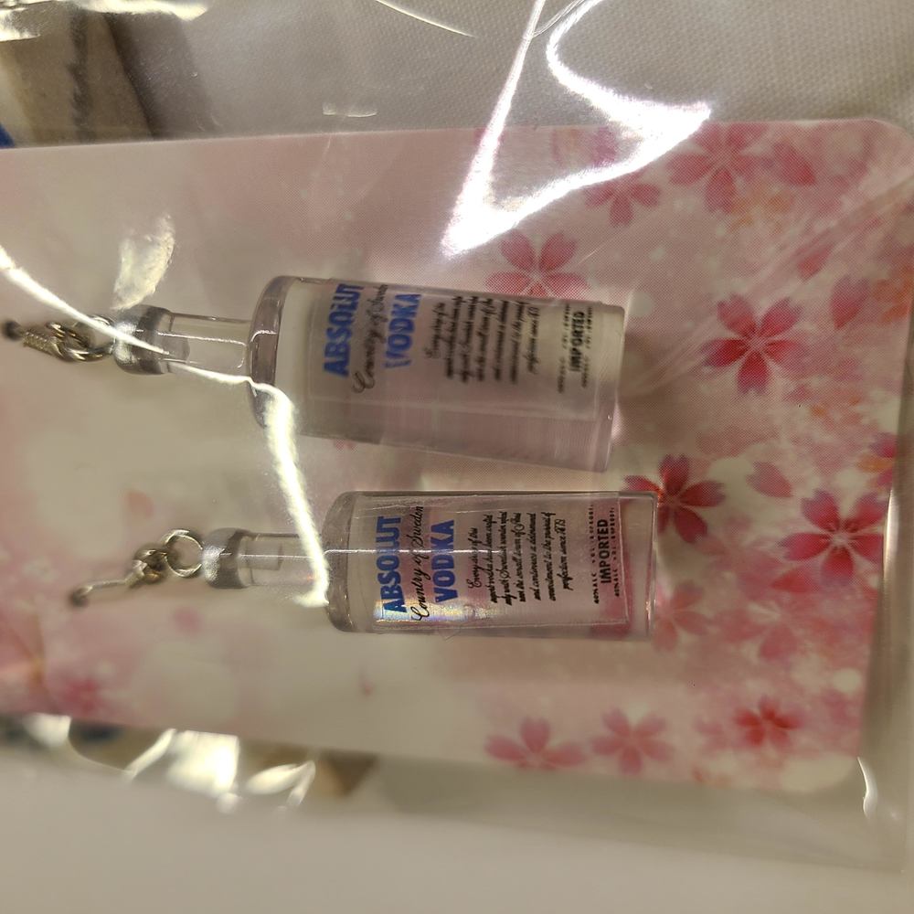 ABSOLUTE VODKA EARRINGS